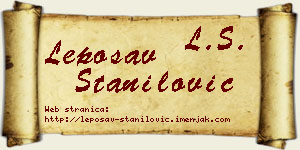 Leposav Stanilović vizit kartica